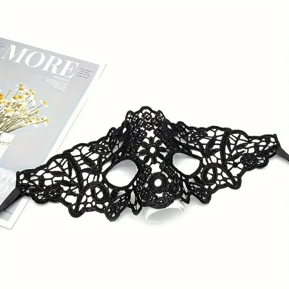 Mask Masquerade Costume Black Lace Scene Sexy Role Play Cosplay Trendy Stylish